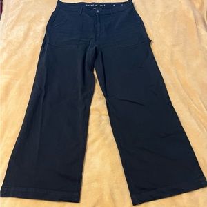 American Eagle Dreamy Drape Woven Super High Waisted Baggy Leg Pant.